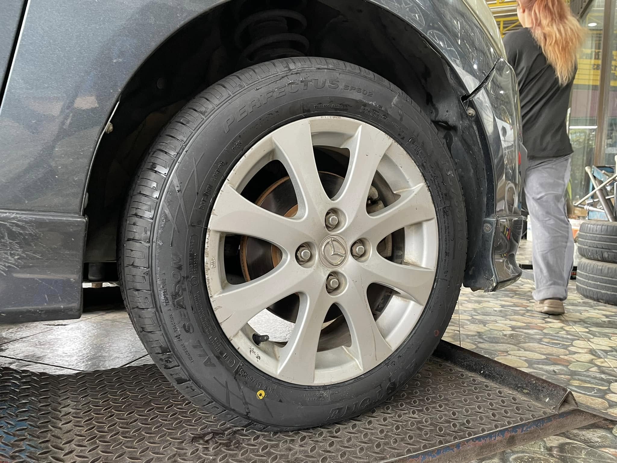 #MAZDA_2🛞เปลี่ยนยาง #AUSTONE_SP602_185/60R15