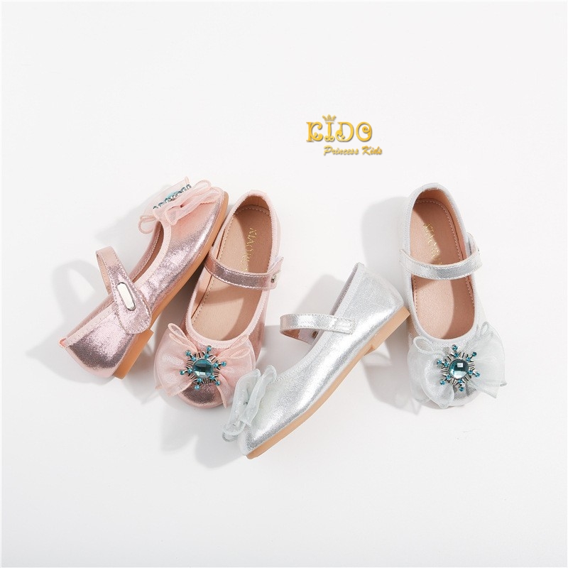 ssรองเท้าเด็กออกงาน(หน้าร้านอยู่รัชดา ลองได้)H046สีเงิน สีโอรส เรียบเงา แต่งด้วยโบว์ติดเพชร วิ้ง สวยน่ารัก