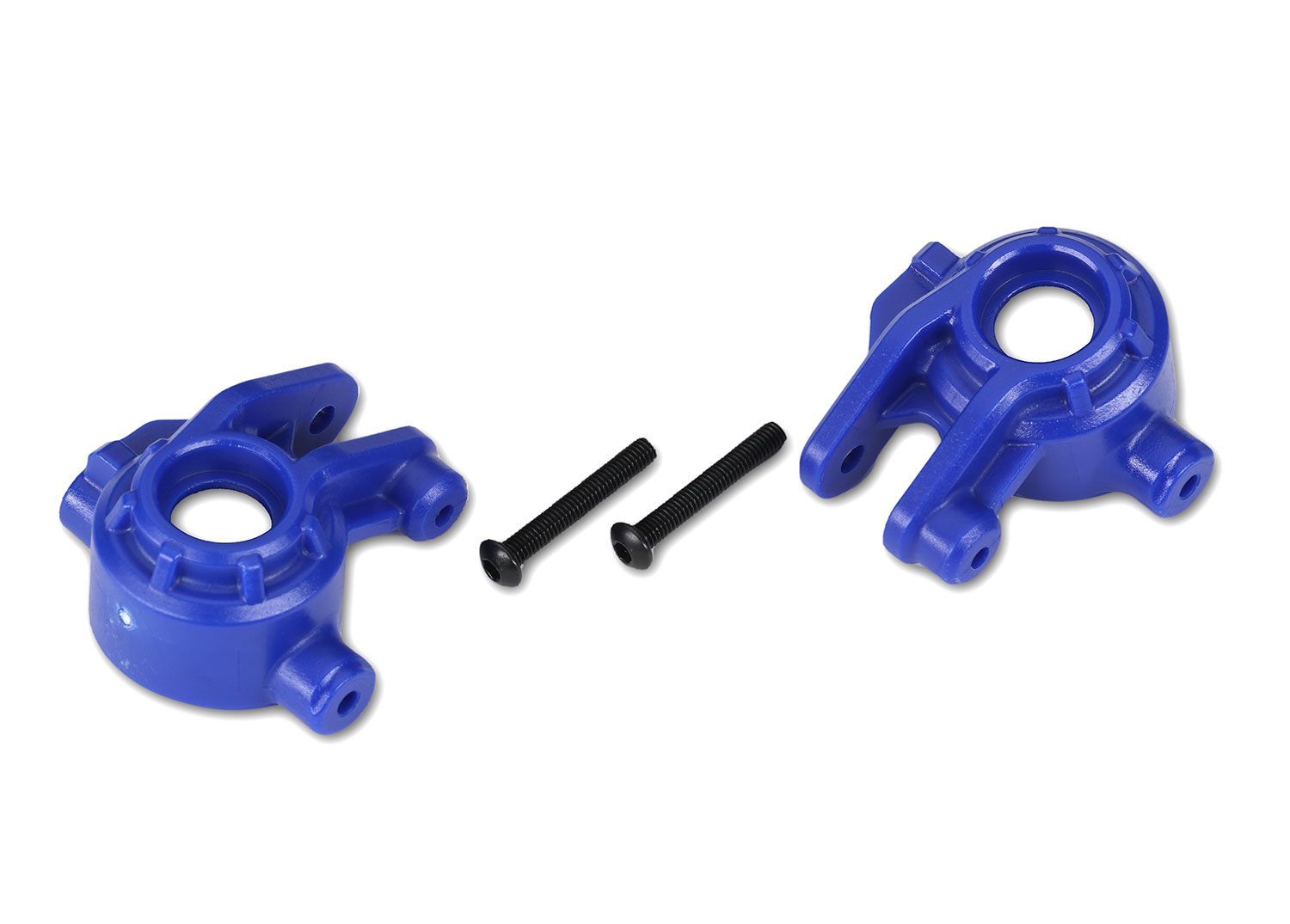 9037X Steering blocks, extreme heavy duty, blue (left & right)/ 3x20mm BCS (2) (for use with #9080 upgrade kit)