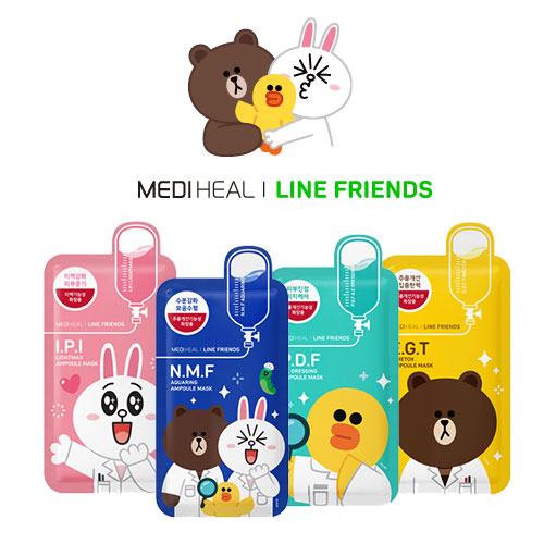 Line collection facial mask sheet ไลน์ คอลเลคชั่น แคปซูลมาส์ก