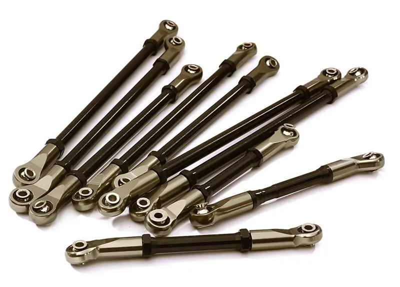 INT-C28195GREY lloy Machined Steering & Suspension Linkage Set(10) for 1/10 TRX-4 (12.8-in WB)