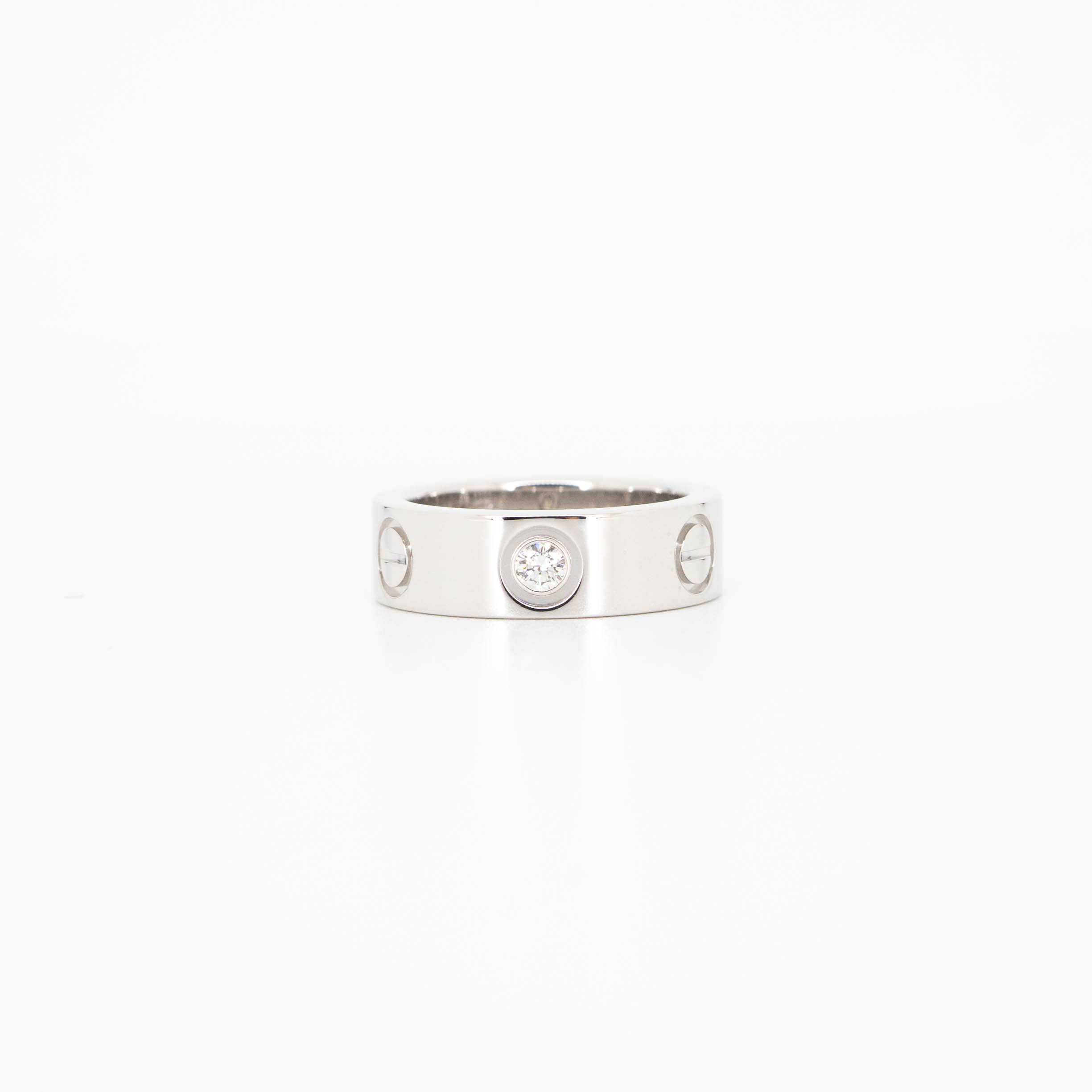 แหวน Cartier Love 1Diamond Ring Platinum950 ไซส์ 47# (Used)