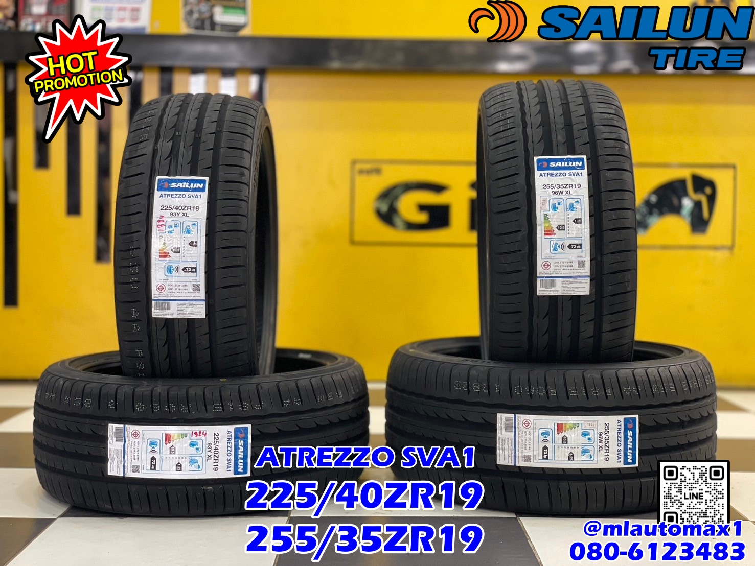 💥💥#SAILUN ATREZZO #SVA1 225/40ZR19 ยางใหม่ปี2024 💥💥#SAILUN ATREZZO #SVA1 255/35ZR19 ยางใหม่ปี2024