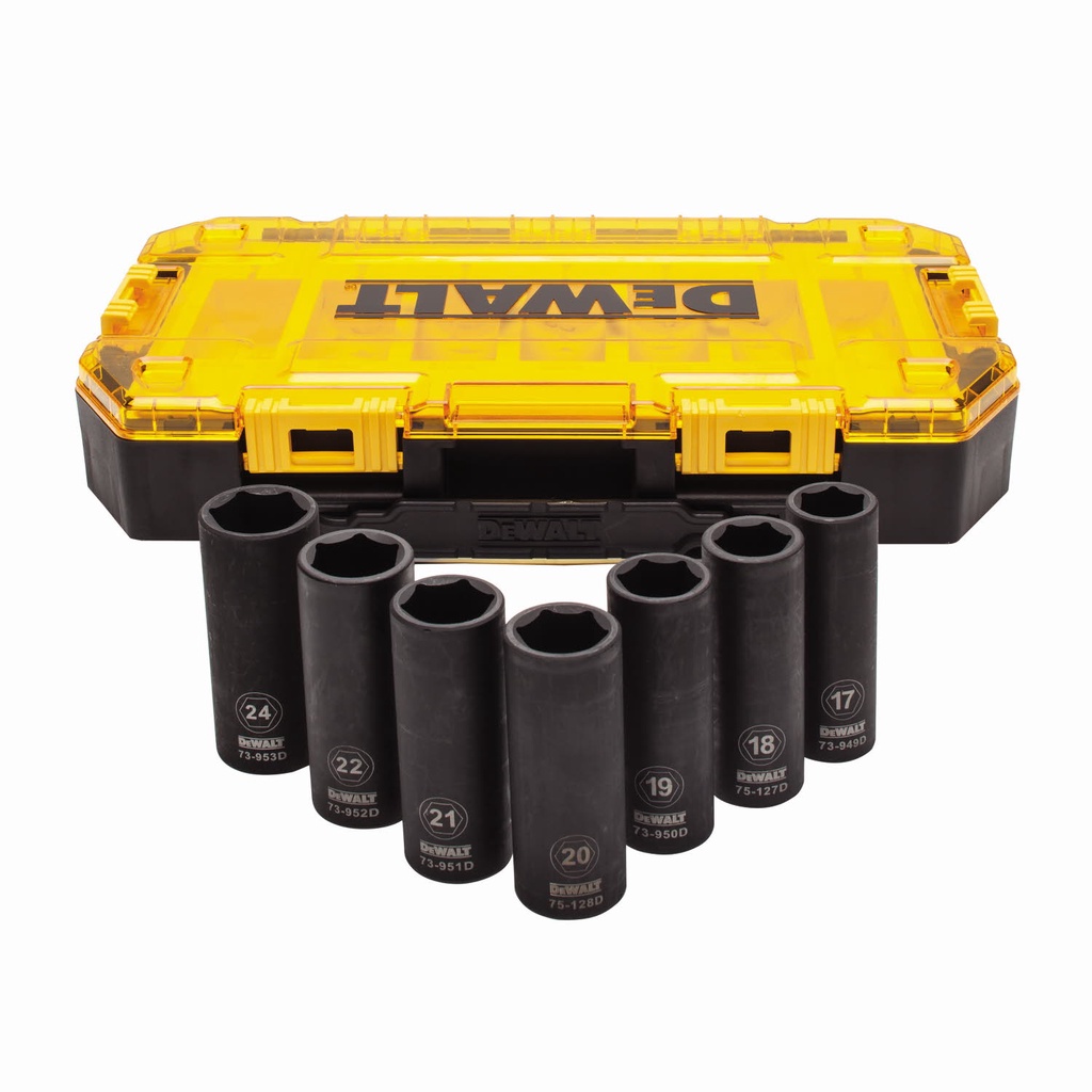 ชุดลูกบ๊อกซ์ 7 ชิ้น (Deep Impact) รุ่น DWMT74737 DEWALT