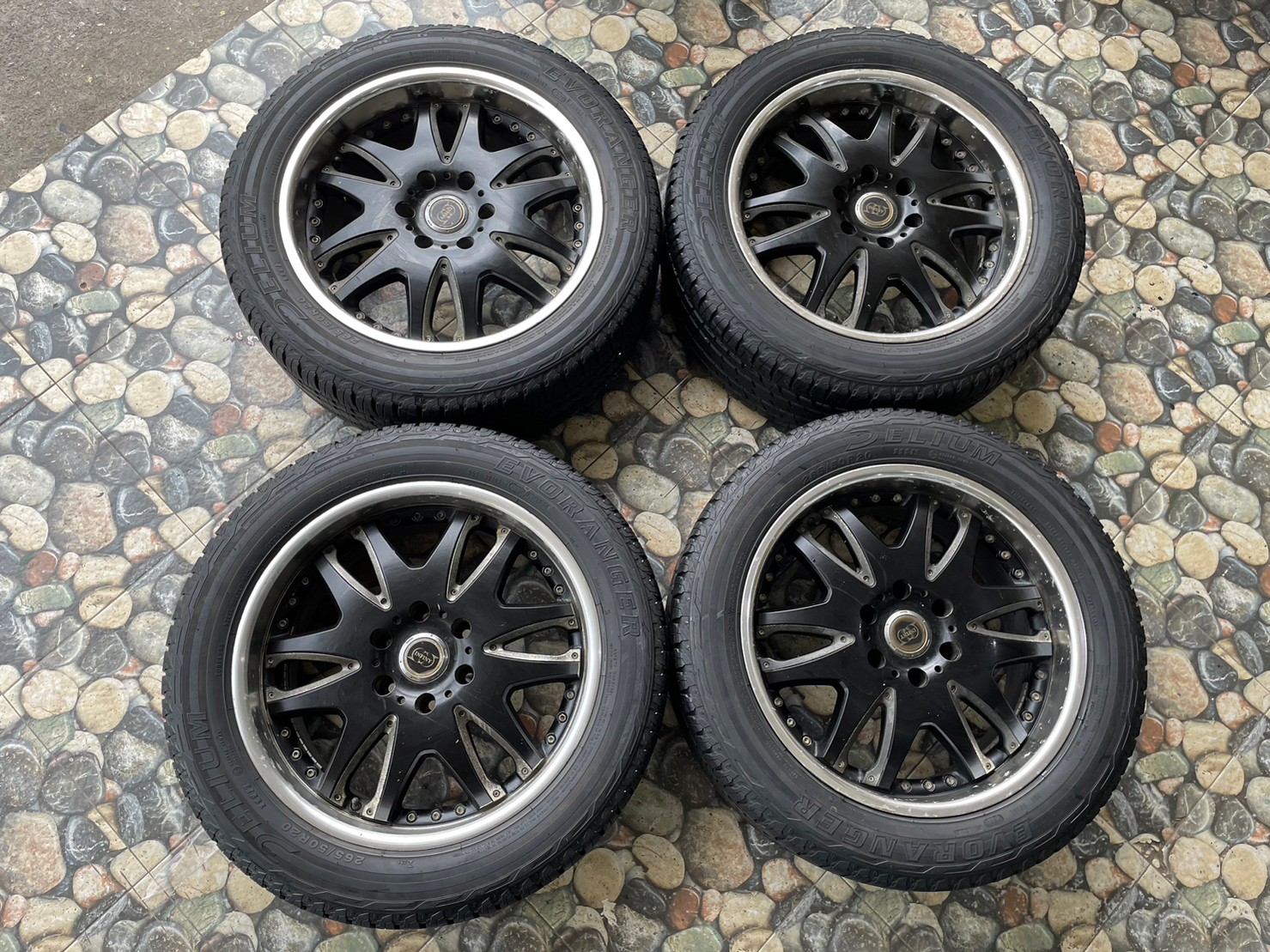 #ล้อแม็กซ์มือสองขอบ20 #Infinity 20x9 ET20 #6x139.7 สีดำขอบเงาพร้อมยาง 265/50R20 ยางปี20