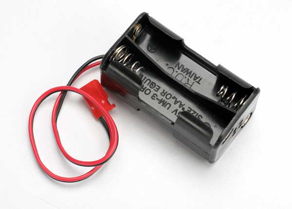 3039 [PRE-ORDER] Battery holder, 4-cell (no on/off switch) (for Jato and others that use a male Futaba style connector)