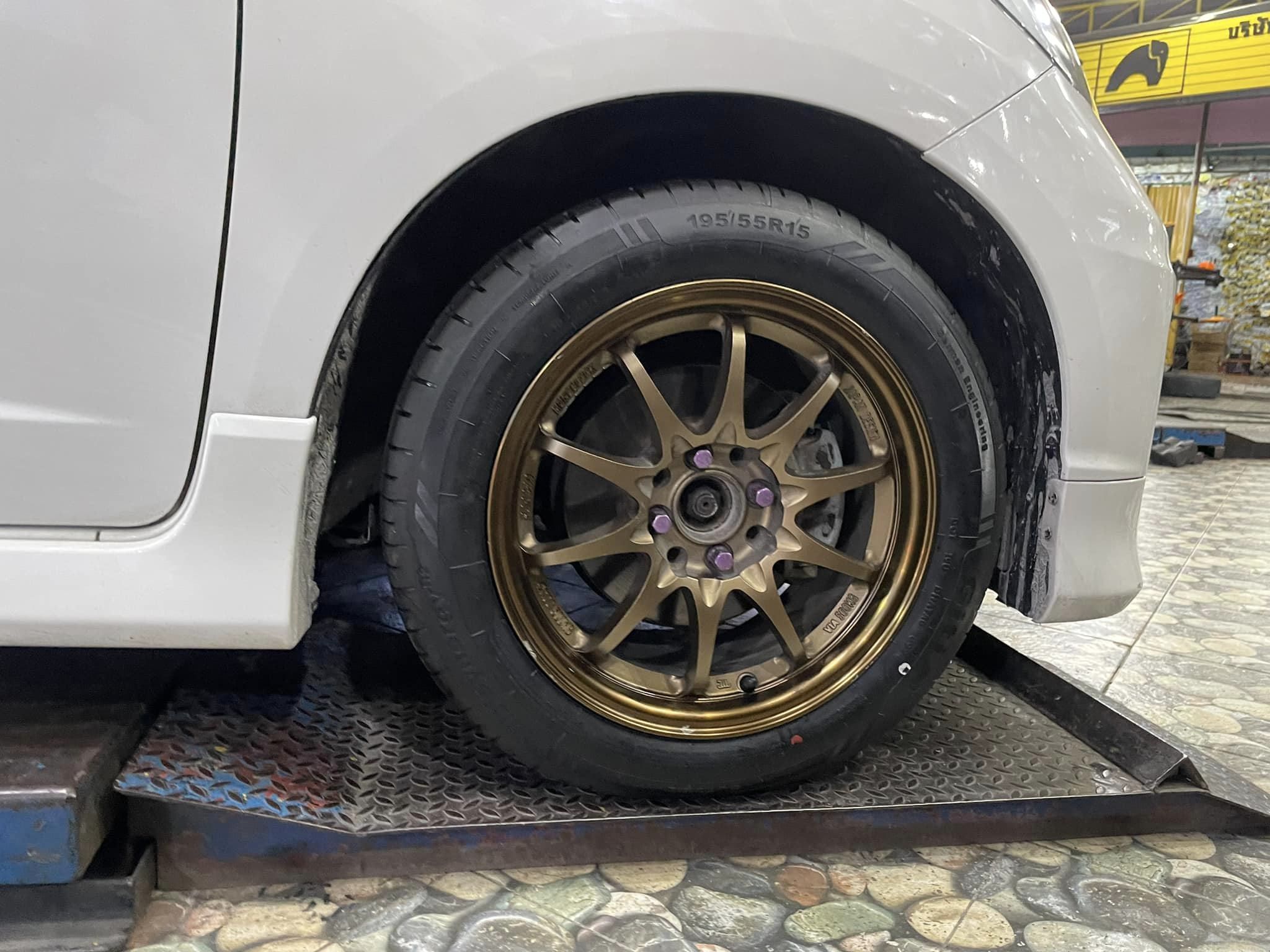 🚘 #Honda_Jazz 🛞 #ติดตั้งยางจีที 🛞#Giti Synergy H2 195/55R15 ยางใหม่ปี2024