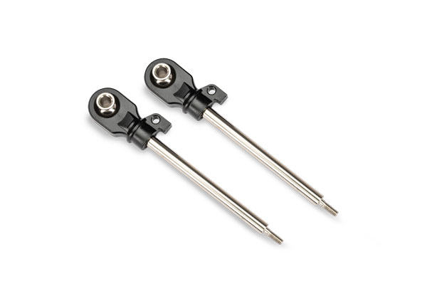 10963 Shock shafts, GT-Maxx®, 72mm (assembled with rod ends & hollow balls for 4mm pins) (steel, chrome finish) [สำหรับ 1/5 FUNCO]