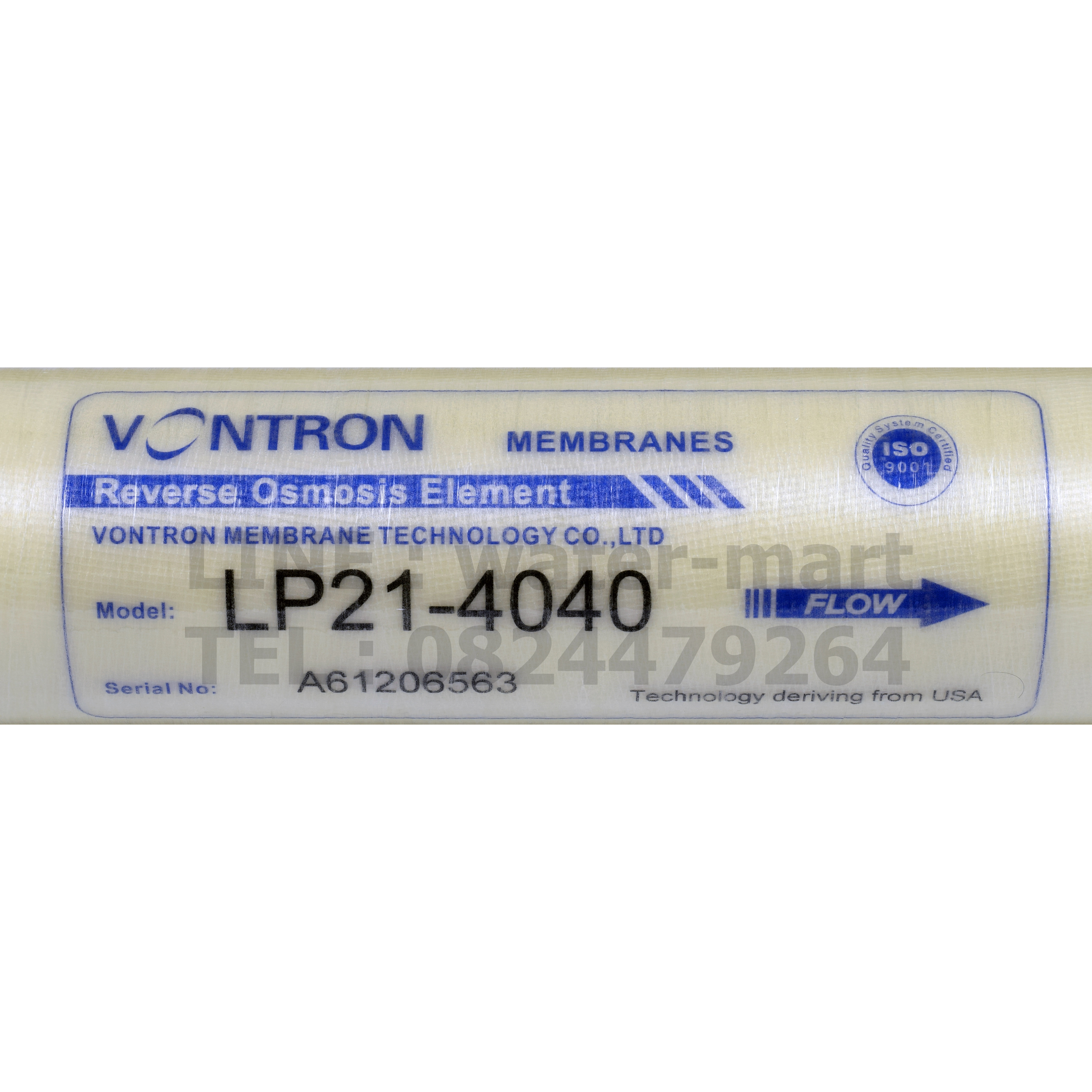 ไส้กรองเมมเบรนอุตสาหกรรม Membranes VONTRON LP21-4040(E) 2,400 GPD
