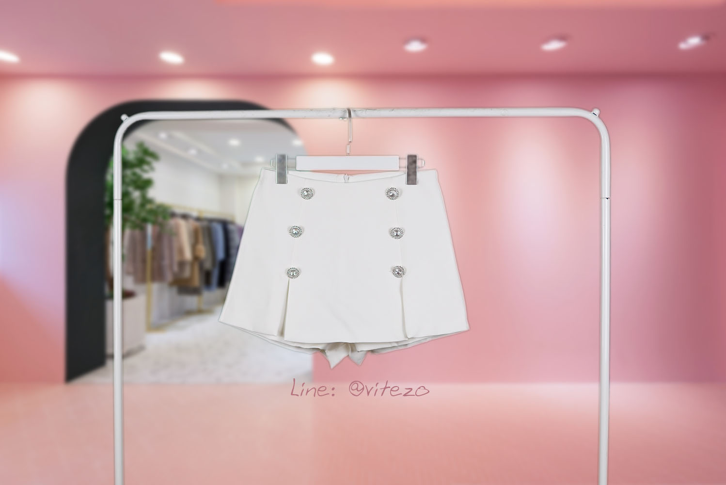 แฟชั่นคู่กางเกงขาสั้นเอวสูงกระโปรงสตรีฤดูร้อน Culottes สีดำสีขาวผู้หญิงกางเกงขาสั้น 2020 ใหม่ Elegant