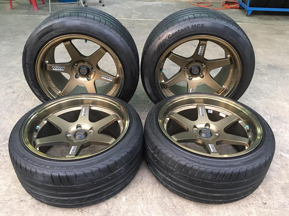ล้อTE37 พร้อมยางขอบ18 หน้า 9.5 หลัง 10.5 ขอบ18 ยางปี16