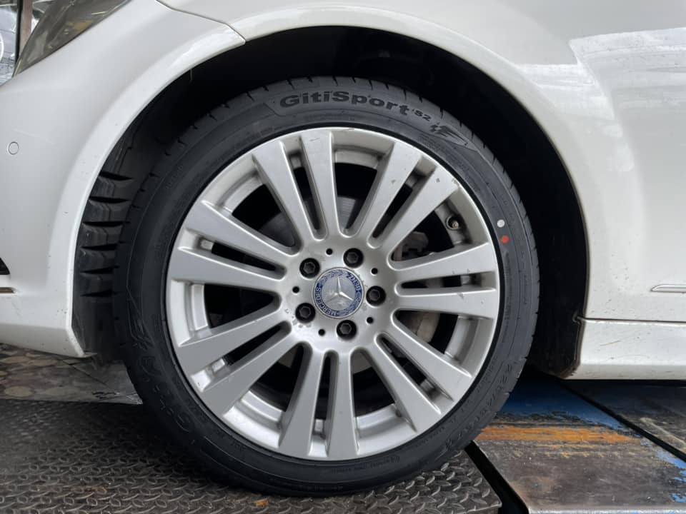 🚗#BENZ_C220 เปลี่ยนยาง 🛞#ยางจีที #ยางสปอร์ตสมรรถนะการขับขี่สูง 🛞 🛞#Giti_SportS2 225/45R17