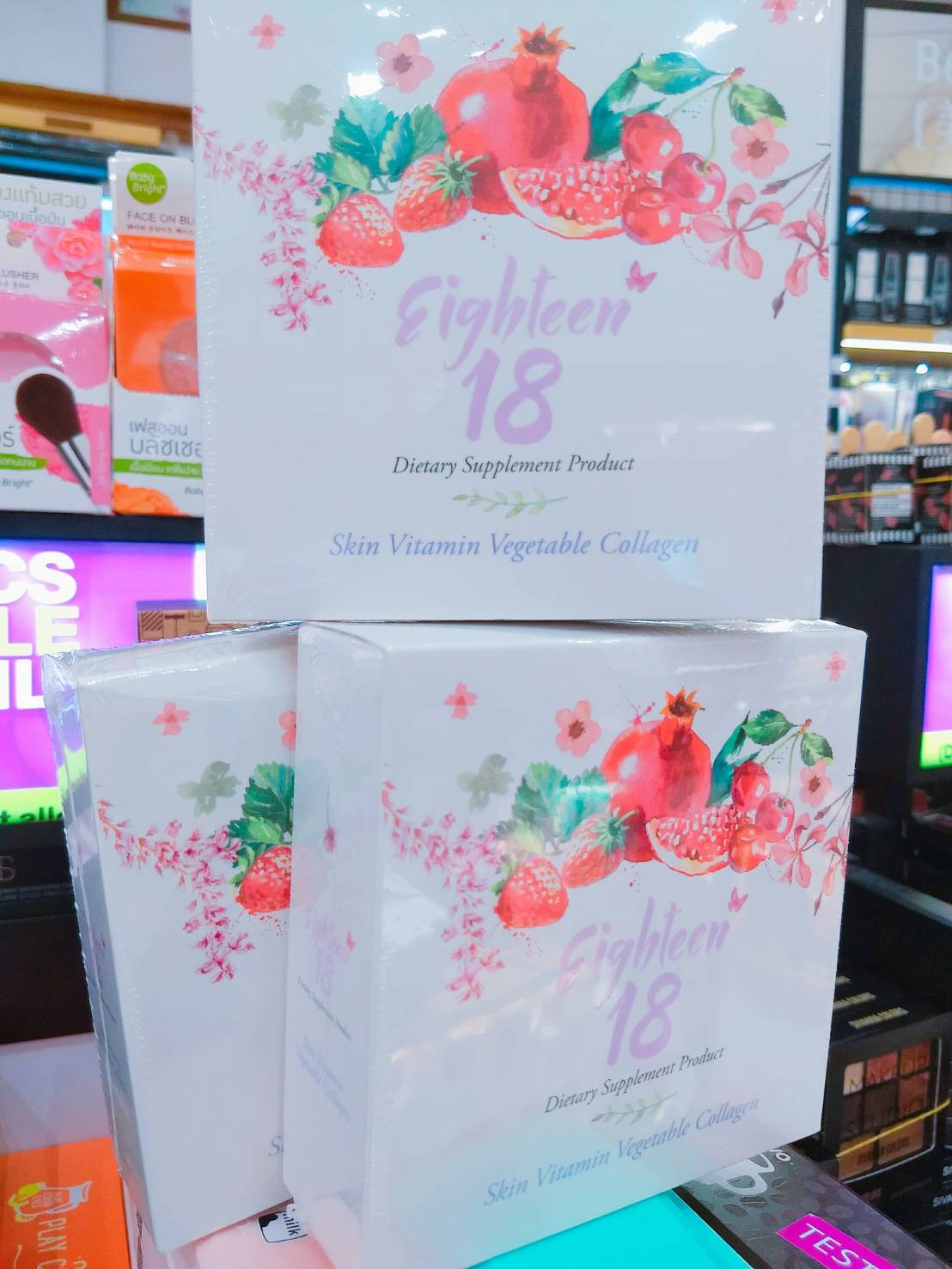 Eighteen 18 เอธ-ธีน อาหารผิว ผลิตภัณฑ์เสริมอาหารที่มี SOD+++ เข้มข้น Uncategorized