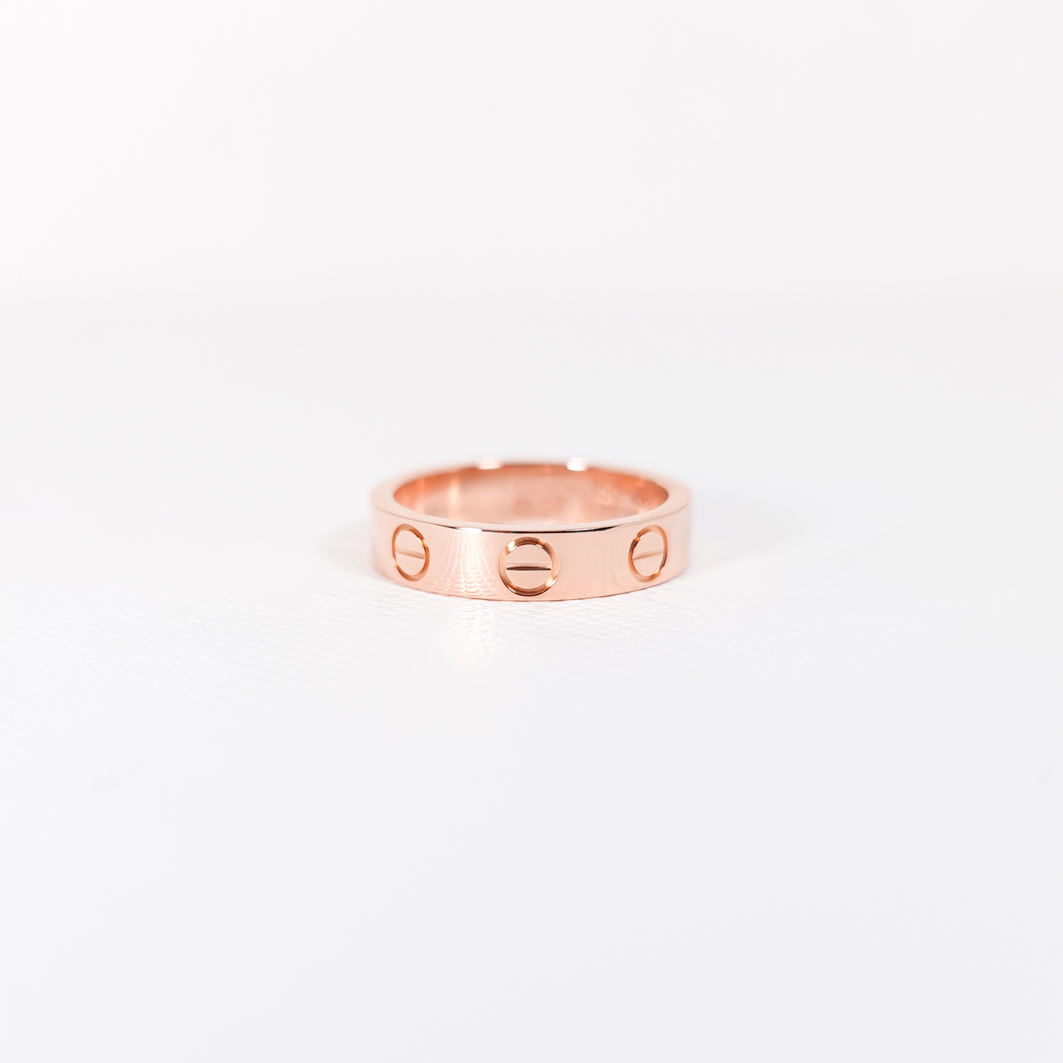 ** Hold k.nam ** แหวน Cartier Love band ทองชมพู18K ไซส์ 45# (Used) +กล่อง