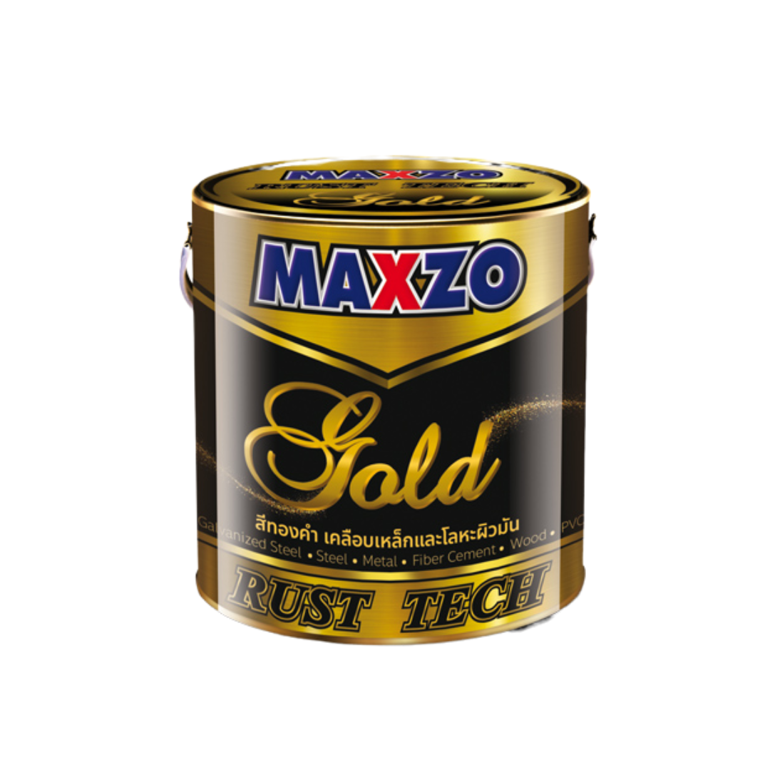 สีทาเหล็ก ทองคำ 2 IN 1 GOLD # 8888 MAXZO
