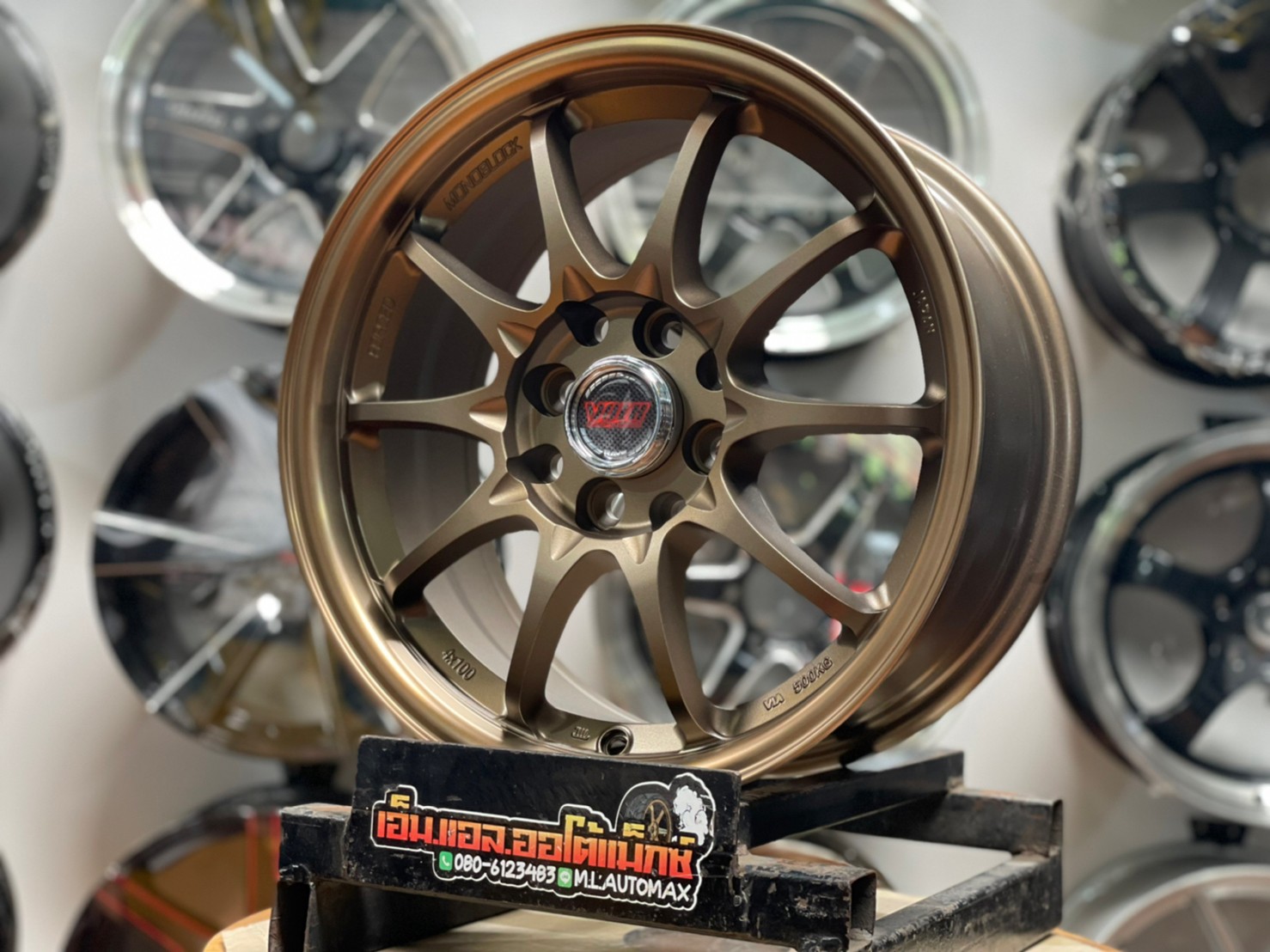 ล้อแม็กซ์ SSW ลายCE28 S367 ล้อแม็กซ์ขอบ15 กว้าง7 ออฟ35 4รู100/114.3 สีน้ำตาล งานStamford Sport Wheel