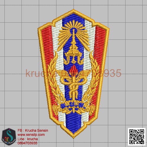 ไฟล์บล็อคปัก เข็มผู้บริหารกระทรวงสาธารณสุขระดับต้น-ผบต 1