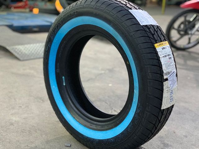 ยางขอบขาว แท้จากโรงงาน ยางใหม่ Dunlop SP 195/75R14