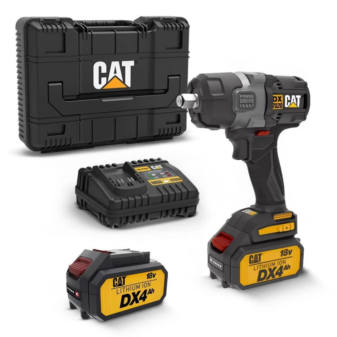 ชุดบล็อกไร้สาย 18V 1/2" 800N.m No.DX7020 CAT Powertools (รวมแบตเตอรี่และแท่นชาร์จ)