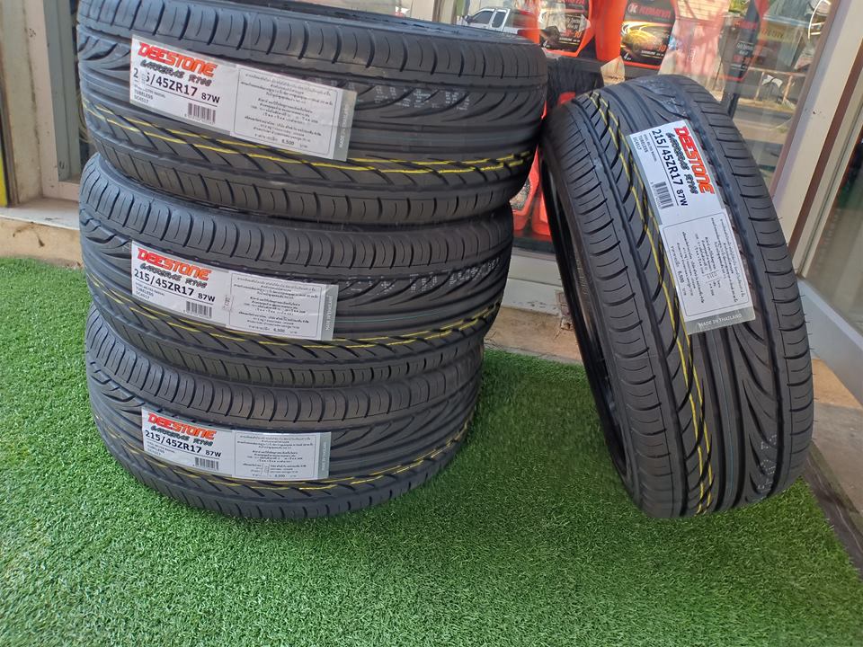ยางใหม่ดีสโตน ยางไทย 215/45R17CARRERAS R702 ปี19