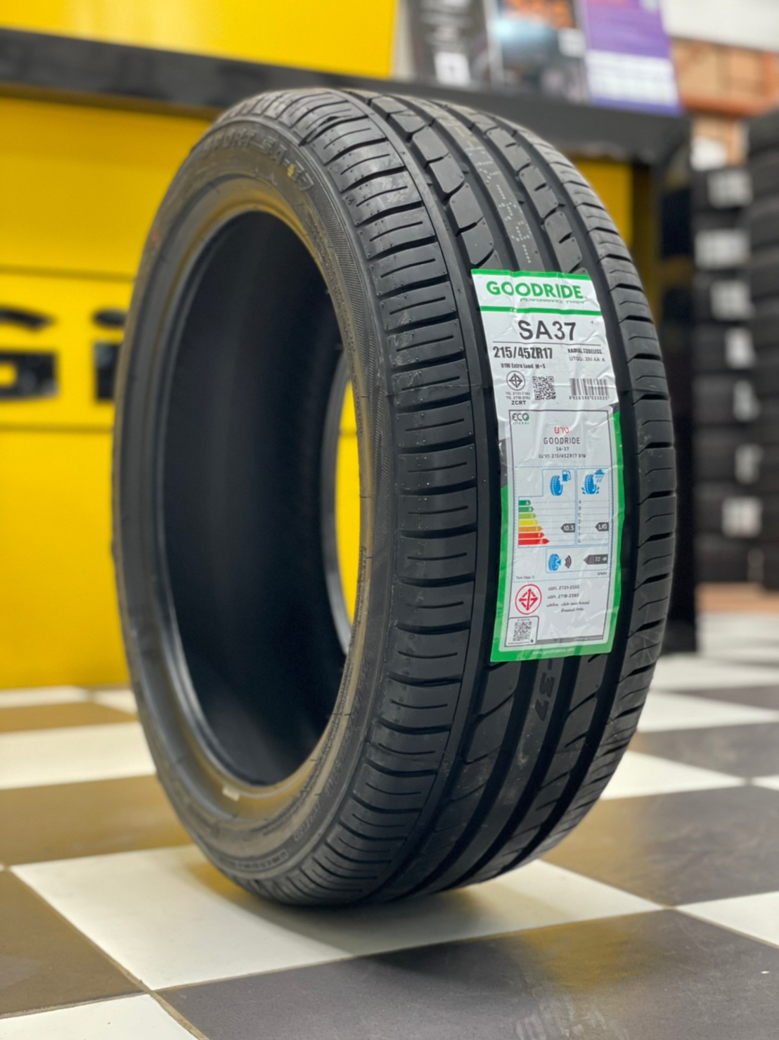 GOODRIDE SA37 215/45R17 ยางใหม่ ยางไทย สปอร์ต คุณภาพดี นุ่มเงียบ 215/45r17 グッドライド SA37 新品未使用