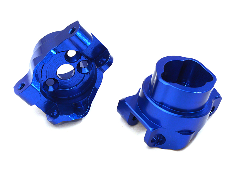 INT-C27991BLUE Billet Machined Alloy Rear Portal Drive Axle Mount for Traxxas TRX-4 Crawler