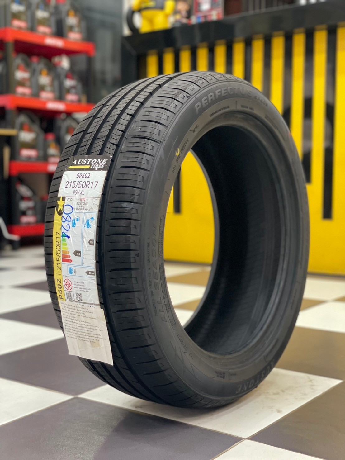 ยางใหม่ AUSTONE SP602 215/50R17 ยางผลิตไทย คุ้มค่ารับประกันบาดบวมเบียดตำ365วันเคลมฟรี ยางใหม่ปี2024