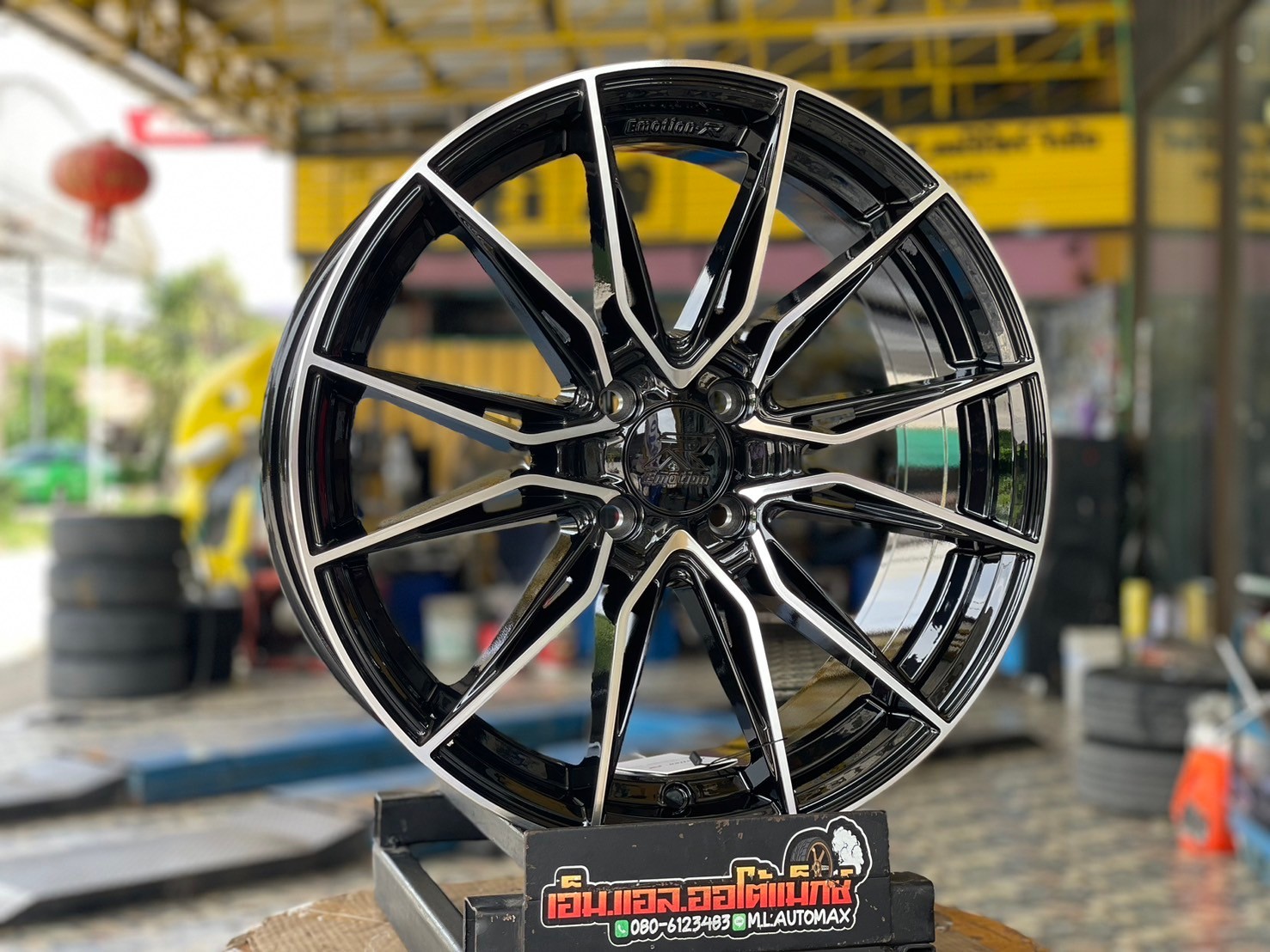 ล้อแม็กซ์ใหม่ Emotion-R #ล้อแม็กซ์ขอบ17 #EmotionR #ETV 17x7 ET35 4x100 สีดำขอบมิลลิ่งสีเงิน
