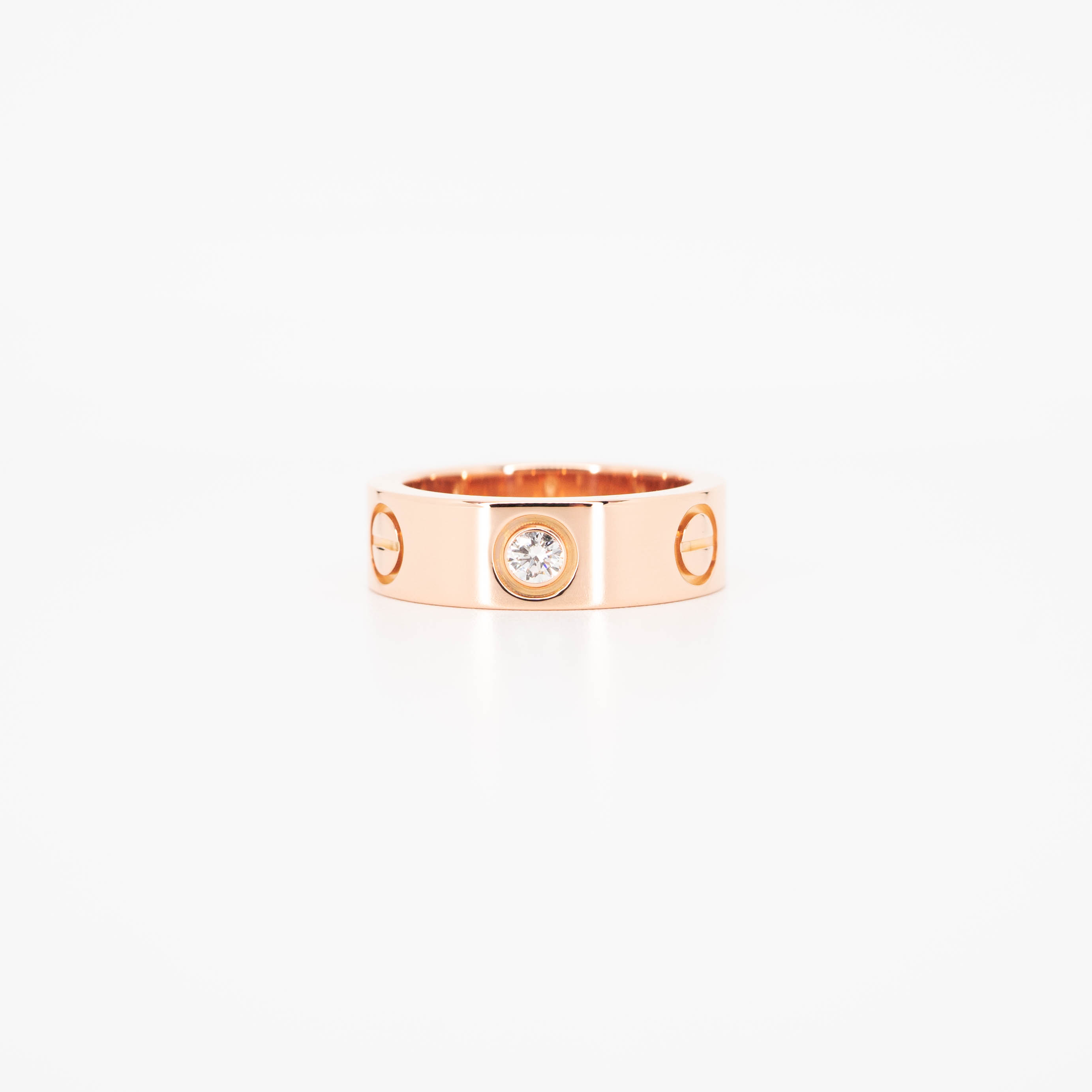 แหวน Cartier Love 3Diamonds Ring ทองชมพู18K ไซส์ 47# (Used) +กล่องและการ์ด