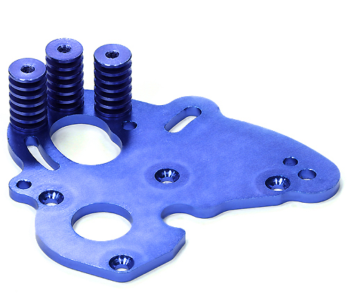 INT-T4142BLUE Billet Machined Motor Heatsink Plate for Traxxas 1/10 E-Revo (Dual Motor)