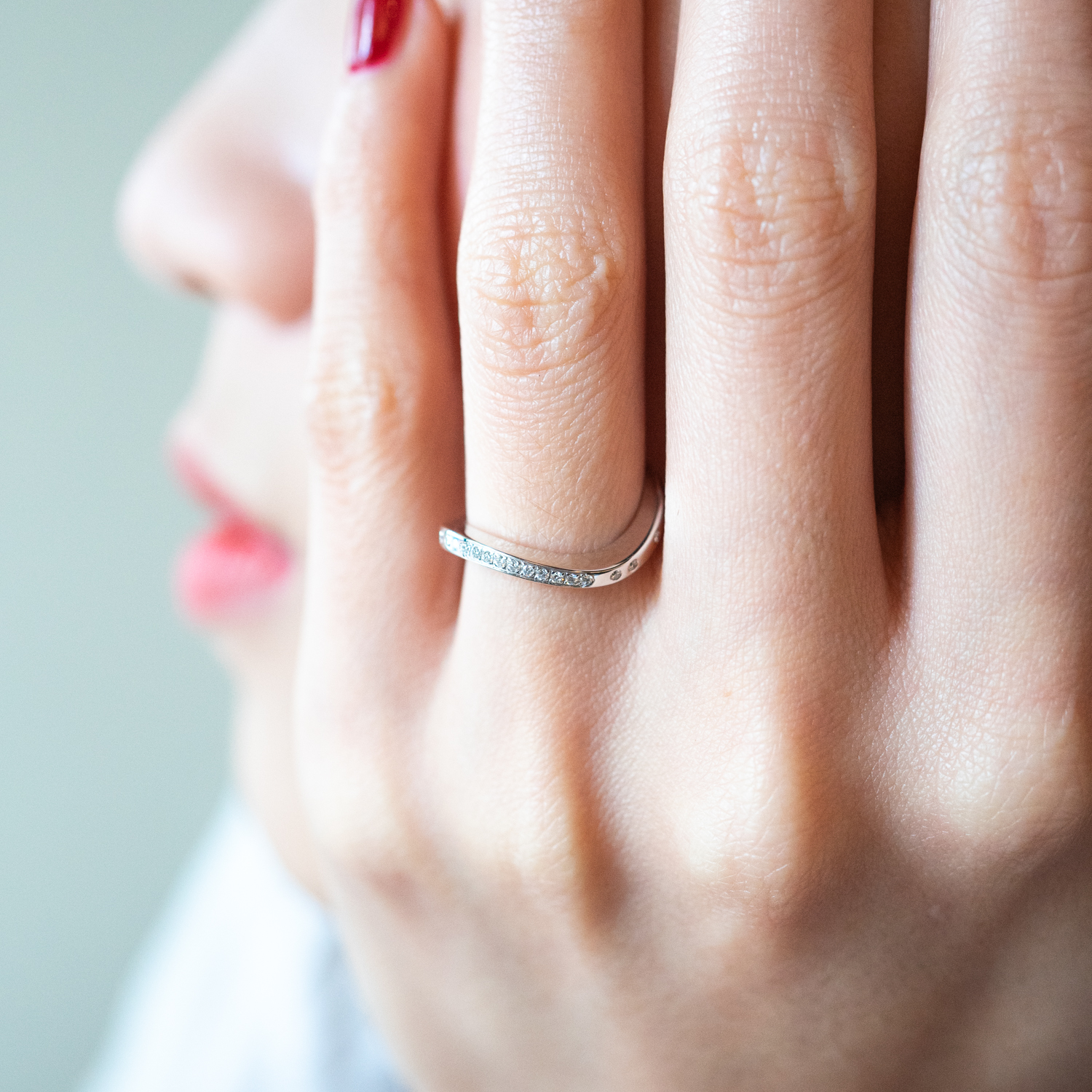 แหวน Cartier Paris Nouvelle Glamorous Ring ทองคำขาว 18K ไซส์48# +กล่องและการ์ด (Used)