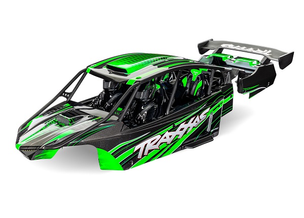 10911-GRN Body, Funco® Pro Scale® Sand Car, green (painted, decals applied) (assembled with front & rear body supports for clipless mounting, roll cage & interior)