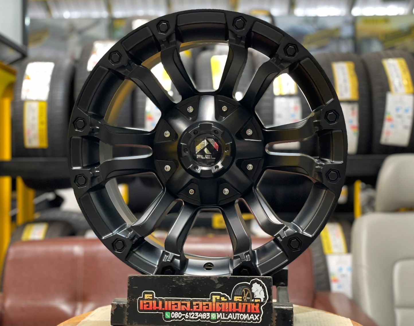 ล้อแม็กซ์ใหม่ขอบ16 6รู11นิสสัน นาวาร่า (Nissan Navara) ลายออฟโรด สีดำ