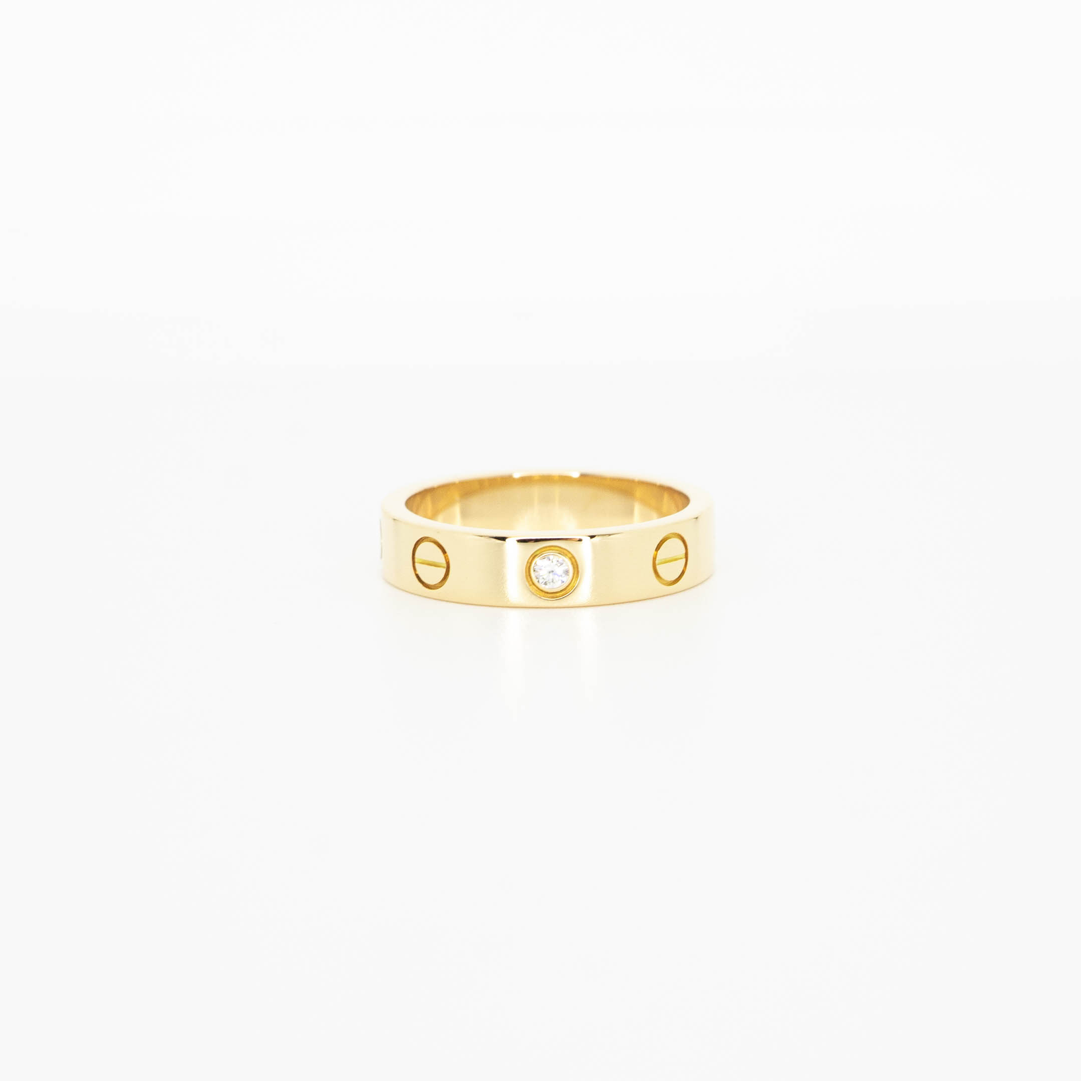 แหวน Cartier Love band 1Diamond ทองคำ18K ไซส์ 48# (Used)