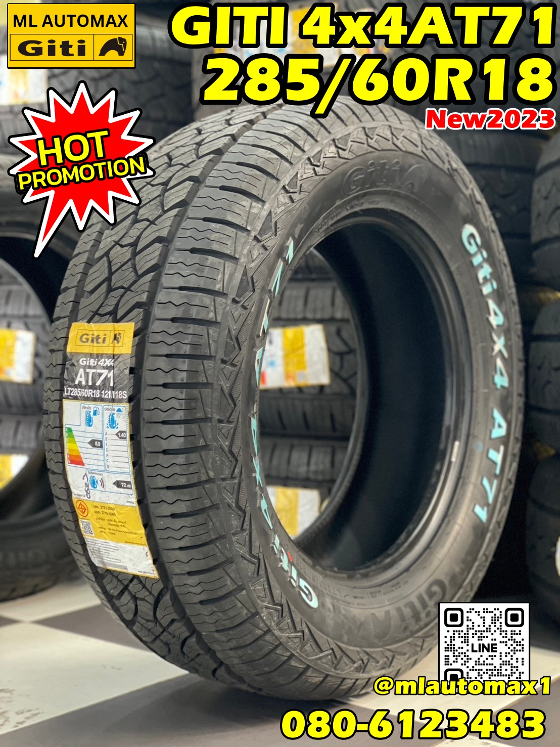 🔥🔥#Giti4x4 AT71 285/60R18 ยางใหม่ปี2023🔥🔥