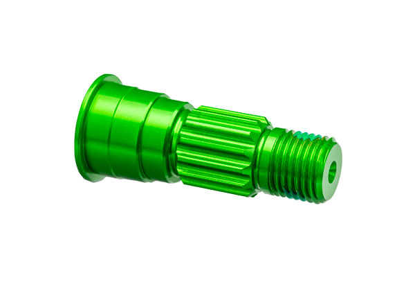 10953-GRN Stub axle, front, 6061-T6 aluminum (green-anodized) [สำหรับ 1/5 FUNCO]