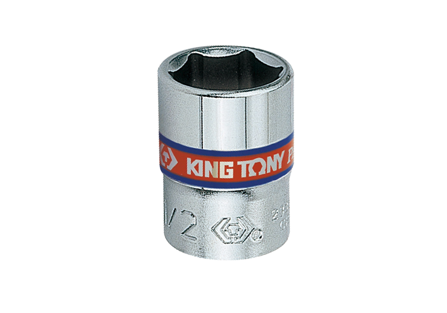 ลูกบ๊อก สั้น สีขาว ขนาด 1/4 แบบหุน 6 เหลี่ยม รุ่น 2335 KING TONY