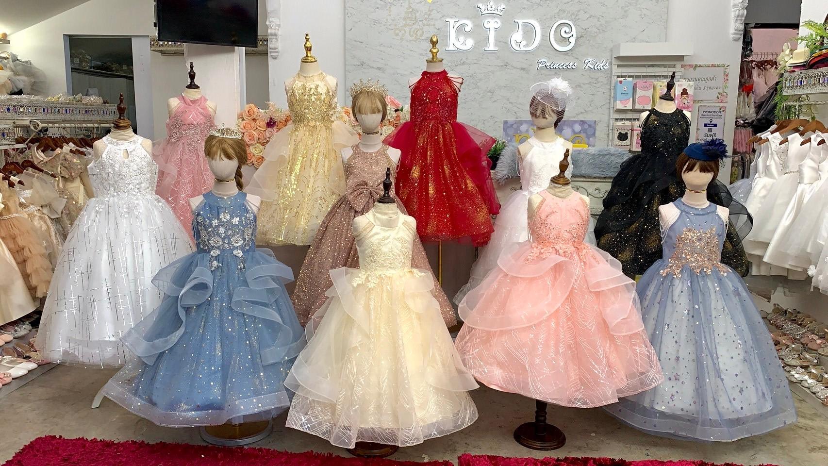 sชุดราตรีเด็ก(ร้านอยู่รัชดา ลองได้ถ่ายรูปจากชุดจริง)W18777มีหลากสี