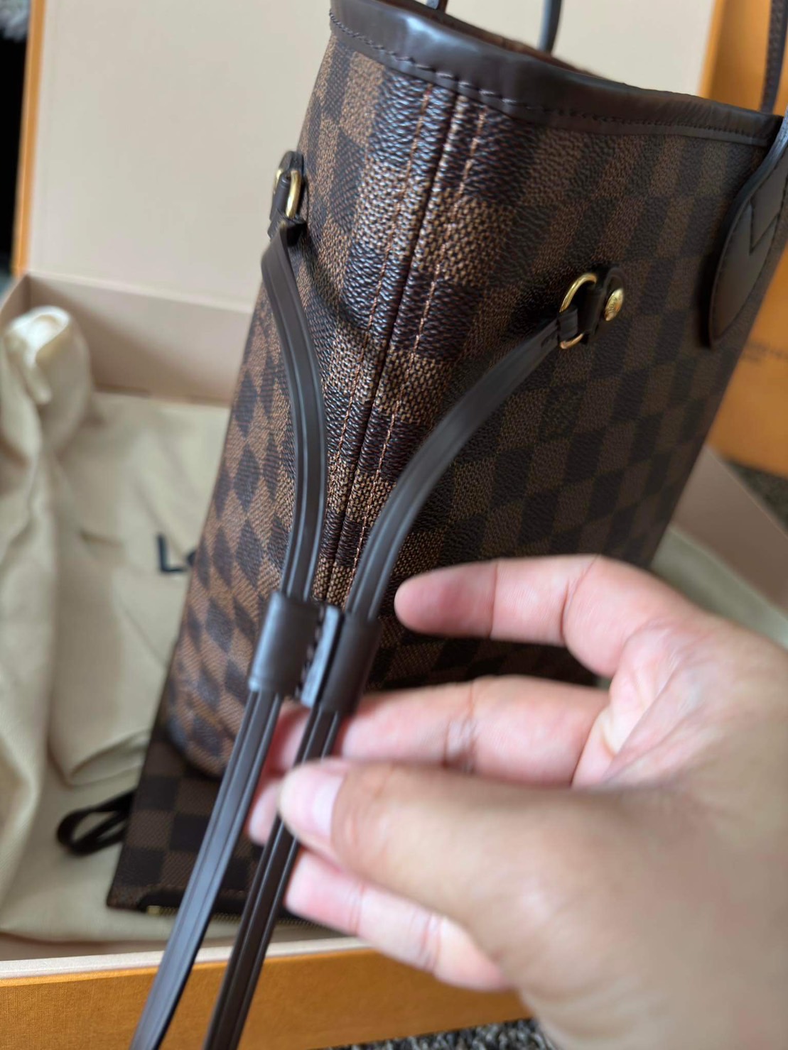 LOUIS VUITTON Neverfull mm ปี 17 (ใบแม่) หลุยส์ วิตตอง มือสอง ใหม่มาก