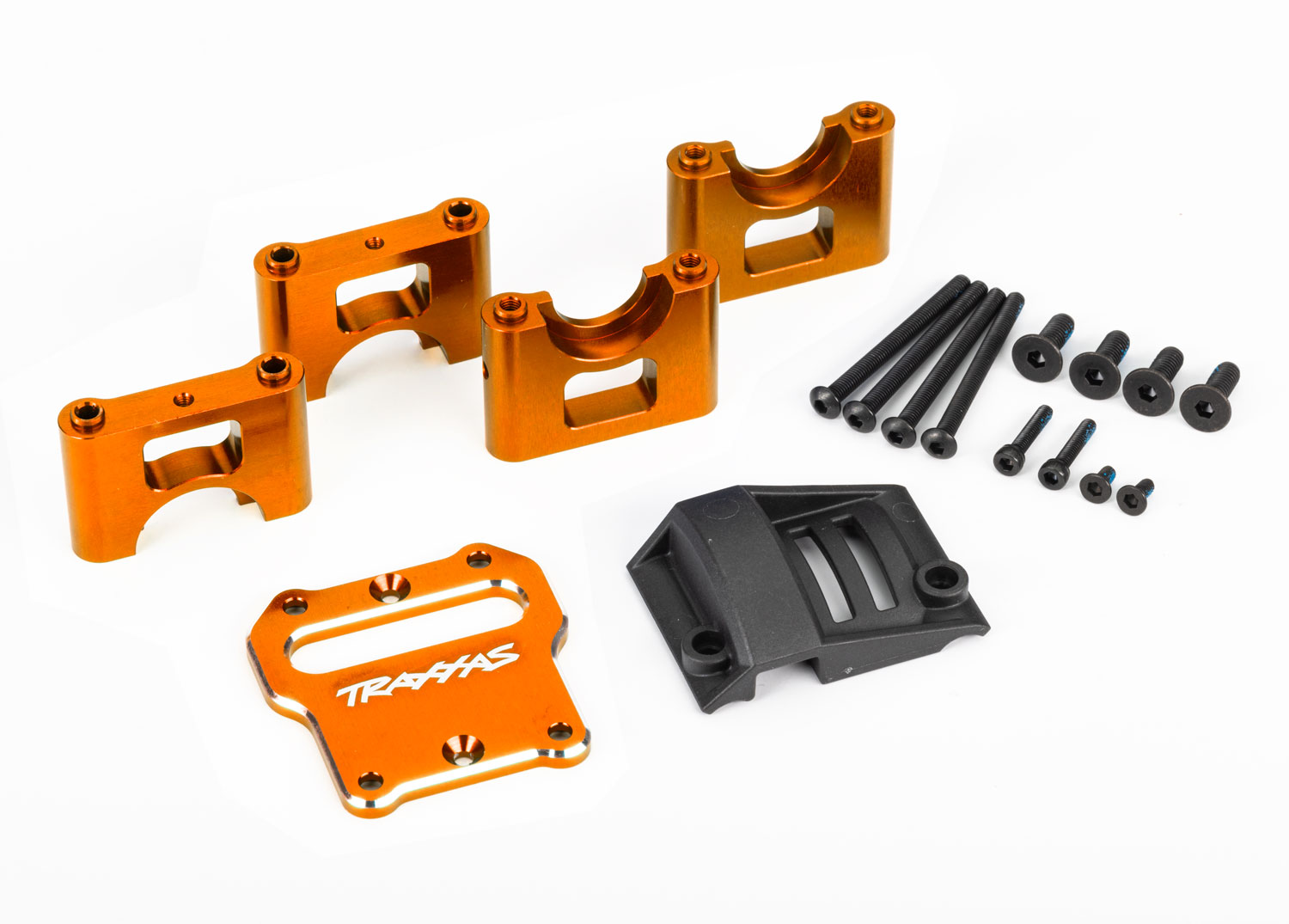 9584T Mount, center differential carrier, 6061-T6 aluminum (orange-anodized)