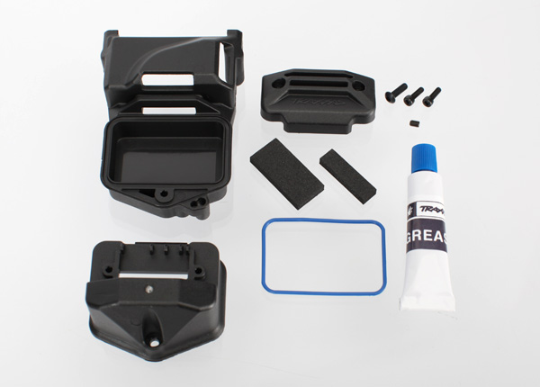 6424 Box, receiver (sealed) (servo mount)/ foam (2)/ BCS 3x10mm/ CS 2.5x8mm (2)/ GS 3x4mm/ silicone grease