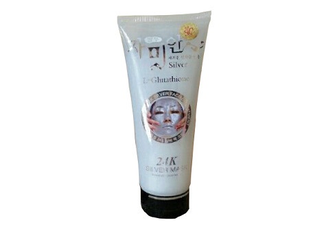 24K Silver Mask L-Glutathione ครีมมาร์กหน้าเงิน 220ml บำรุงผิวหน้า ลดริ้วรอย