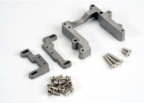 4460 Engine mount, 2 piece, aluminum (w/ screws) (N. Rustler/Sport)