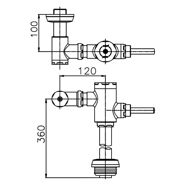 CT4571NS ฟลัชวาล์วโถสุขภัณฑ์