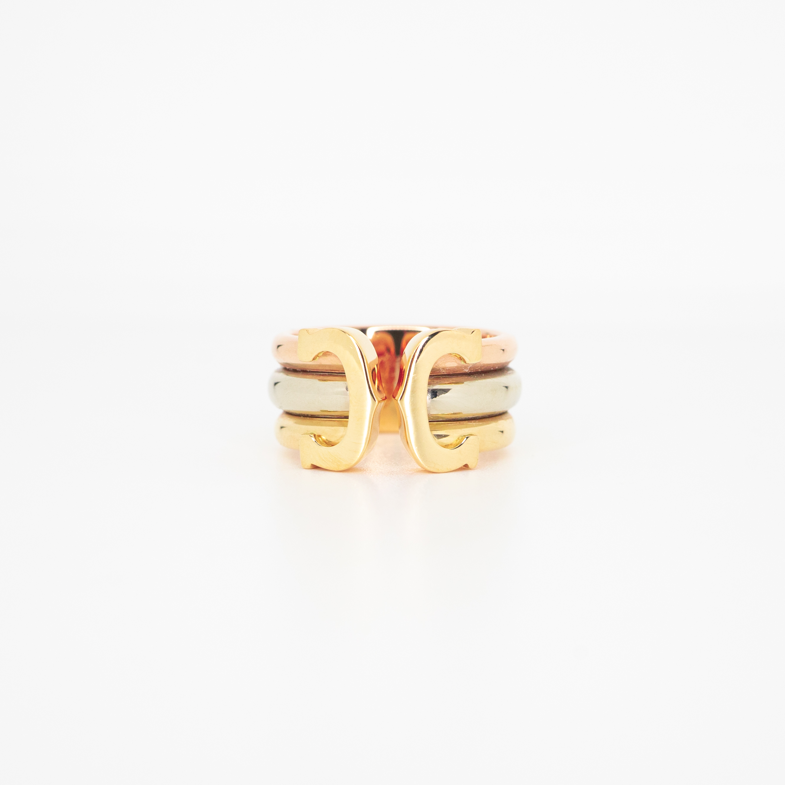 แหวน Cartier 2C ทองคำ3สี18K ไซส์ 48# (Used)