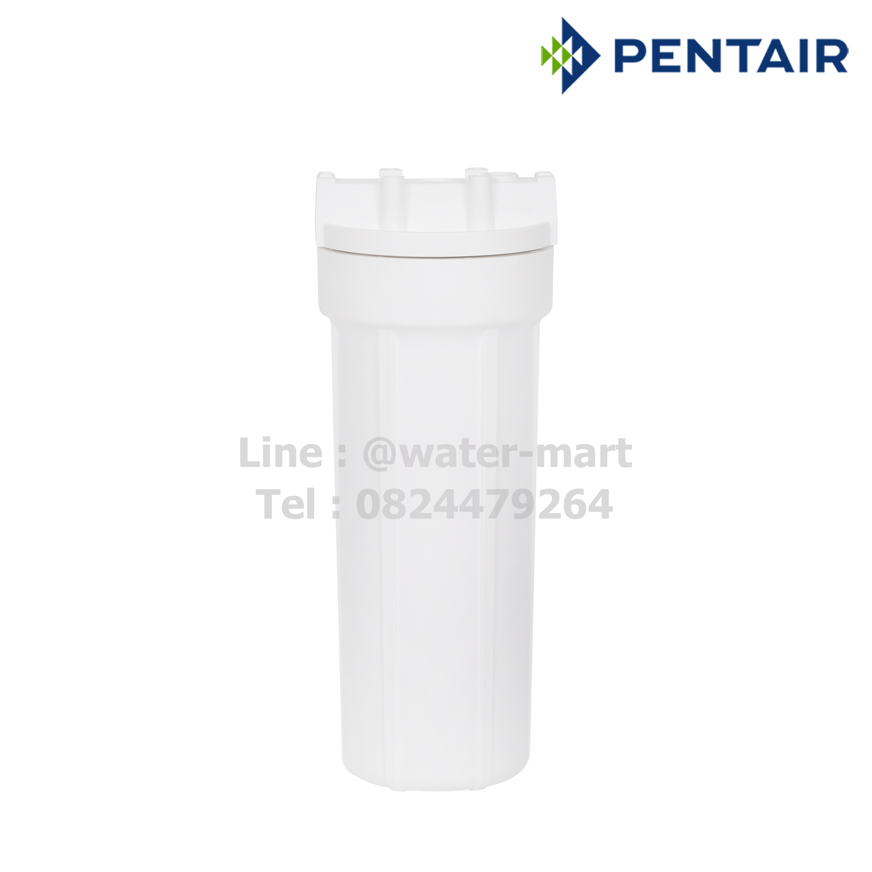 กระบอกกรองน้ำ Filter Housing PENTAIR ขนาด 10 นิ้ว Pentek Traditional Slim Line Series ทางน้ำเข้า ออก 2 หุน (สีขาว)