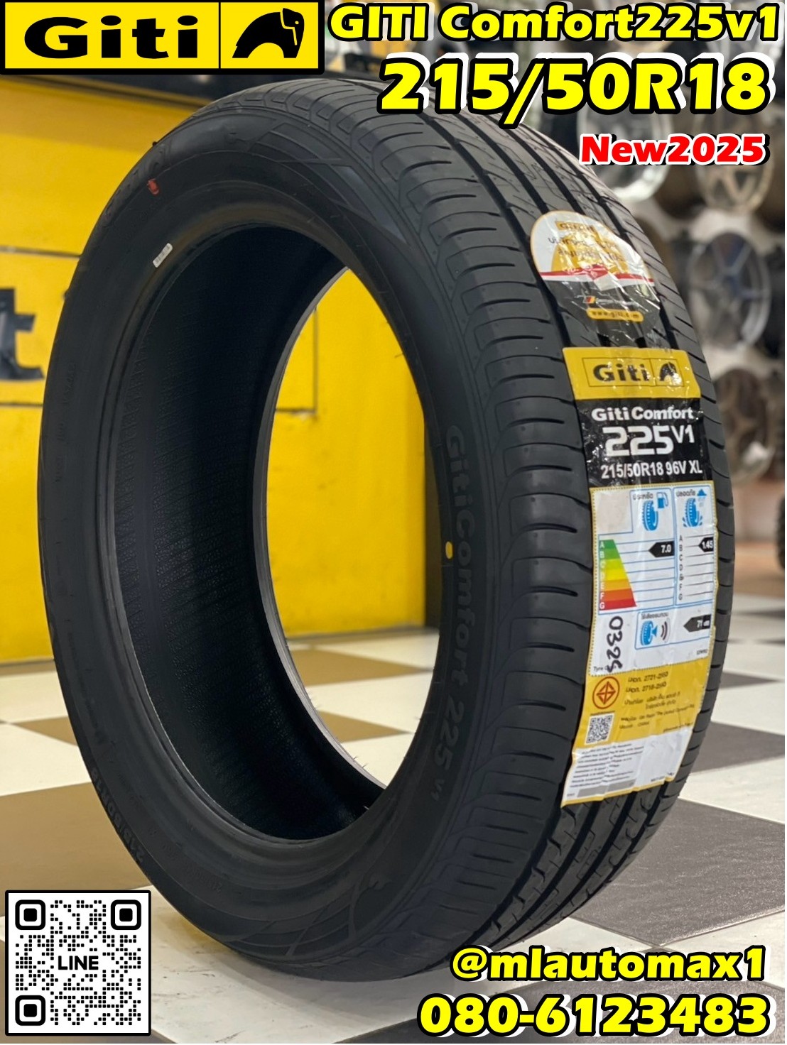 ยางใหม่ #GITI #Comfort225v1 #215/50R18 ยางใหม่ปี2025