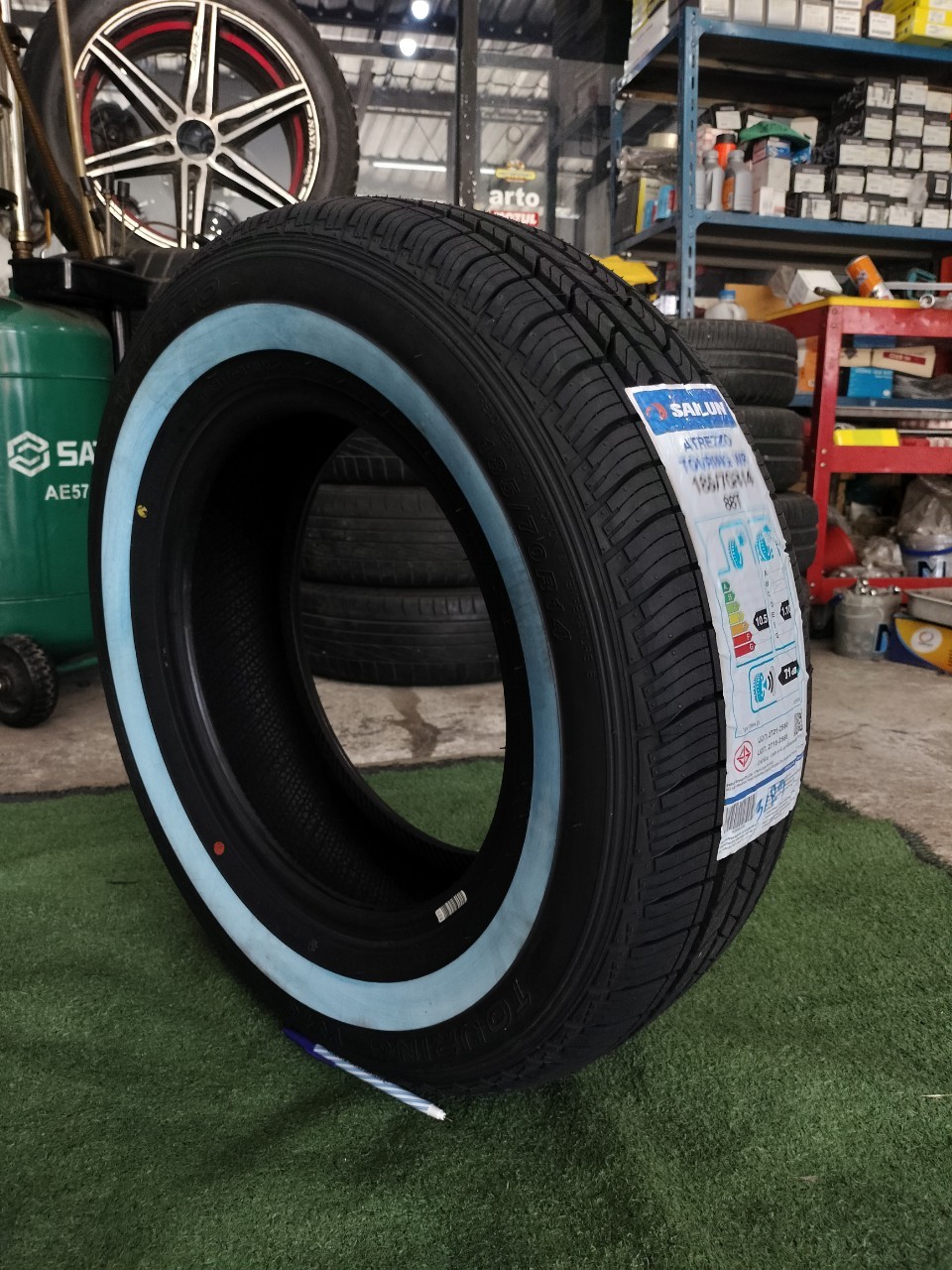 #ยางขอบขาว #SAILUN #ATREZZO #TOURING_WR 185/70R14 ยางใหม่ปี2023
