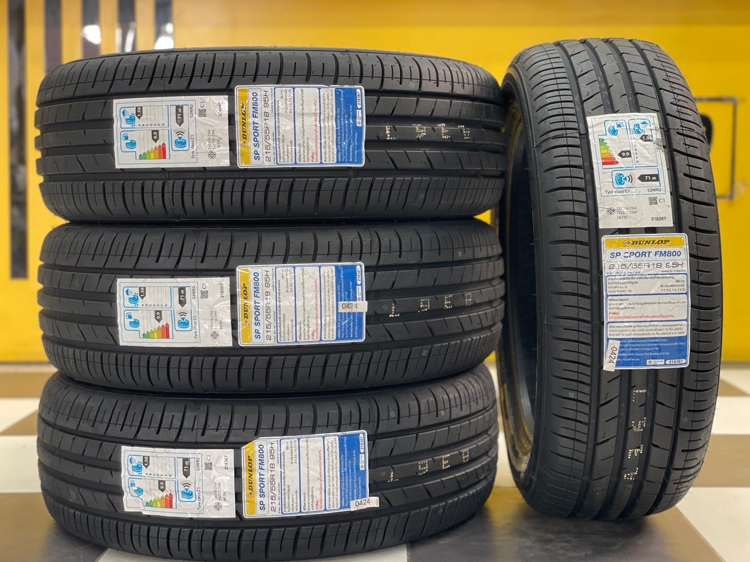 🔥ราคาโปรโมชั่น🔥🔥🔥 ยางใหม่ DUNLOP SP SPORT FM800 215/55R18 ยางใหม่ปี2024