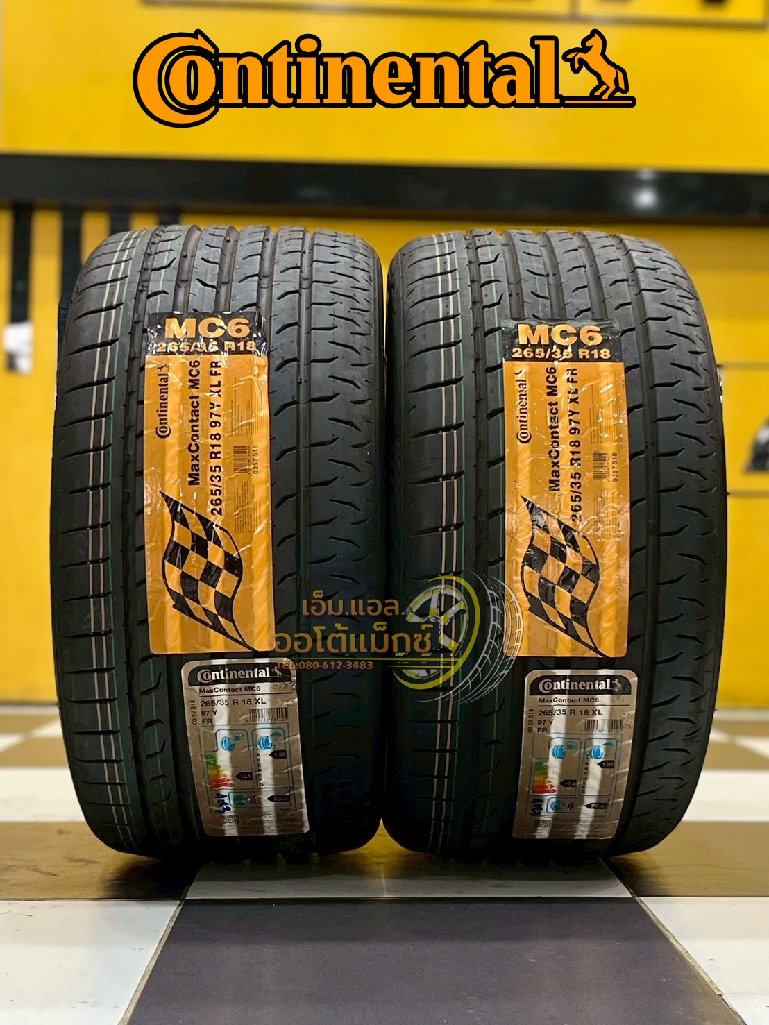 ยางใหม่ Continental MaxContact™ MC6 ขนาด 265/35R18 ยางใหม่ปี2023